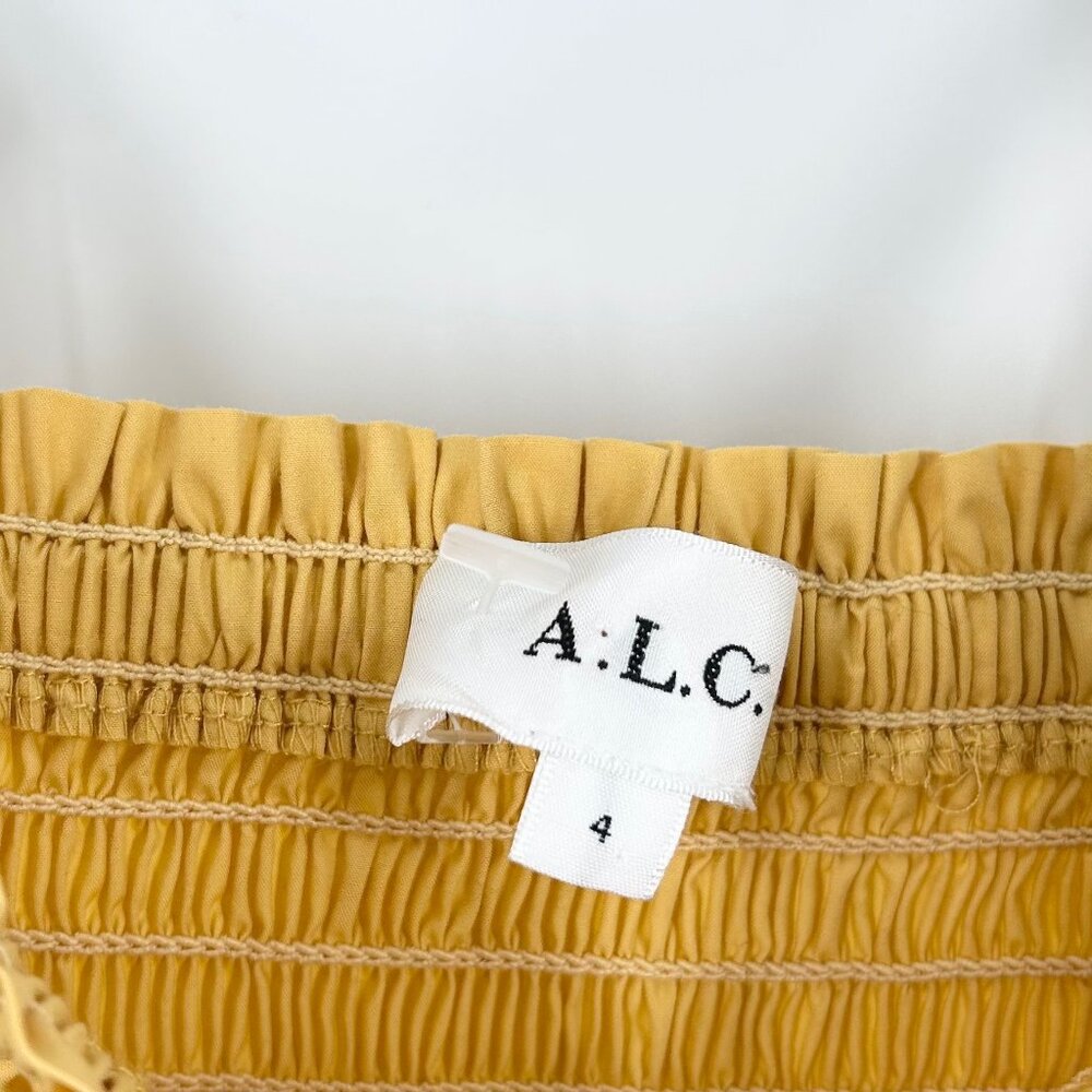 A.L.C. Austyn Smocked Cotton Tiered Midi Dress - Picture 7 of 9